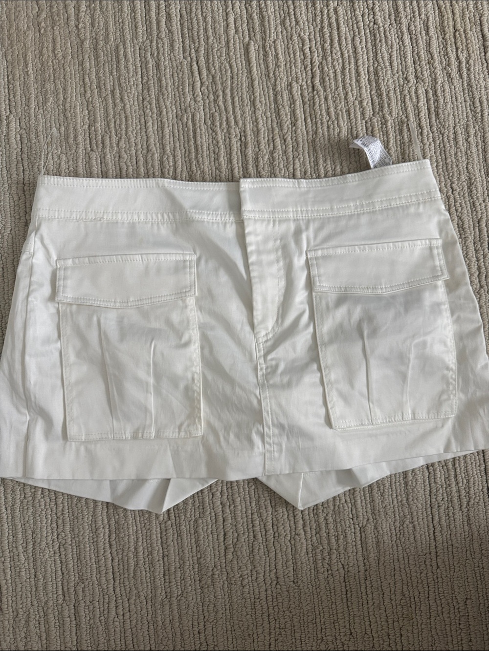 Zara White Cargo Pocket Women's Shorts